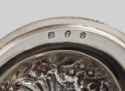 An antique Scottish sterling silver teapot with&nbsp;repousse floral decoration and pheasant finial, made in Edinburgh, circa 1834, 18cm high, 27cm wide, 766 grams - 5