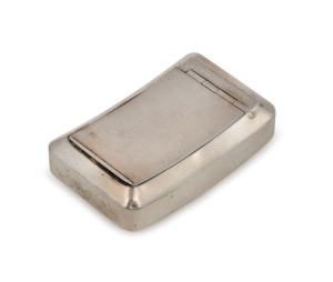 A Georgian sterling silver snuff box by William Pugh of Birmingham, circa 1806, 6.3cm wide, 39 grams