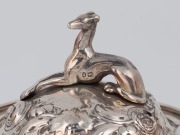 A Georgian sterling silver teapot with greyhound finial, by Charles Gordon of London, circa 1813, 14cm high, 27.5cm wide, 668 grams - 3