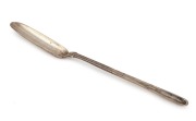 An antique English sterling silver marrow scoop by Mary Chawner of London, 2nd quarter of the 19th century, ​​​​​​​23cm long
