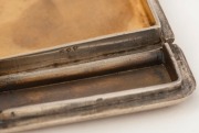 An antique Continental silver cigarette case with vesta compartment and cabochon sapphire clasps, circa 1900, 9.5cm wide, 119 grams - 3