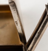 An antique Continental silver cigarette case with vesta compartment and cabochon sapphire clasps, circa 1900, 9.5cm wide, 119 grams - 4