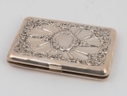An antique sterling silver lady's pocket note case with repousse decoration&nbsp;and engraved crown, interior fitted with brown leather compartments and ivory note pad, housed in original plush fitted leather case, circa 1900,10.5cm wide, 144 grams - 3