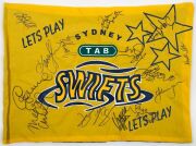 An accumulation of Rugby World Cup caps, cricket caps, sport related dress ties, a signed Sydney Swifts banner and a Wisden 2008 Almanack&nbsp;(qty). - 2