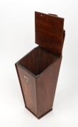 An antique folk art walnut candle box inlaid with bone heart, 19th century, ​​​​​​​47cm high - 2