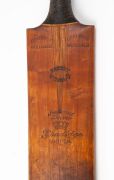 BRADMAN'S FIRST TOUR OF ENGLAND. A Gradidge&nbsp;Imperial Driver full size match-used bat attractively signed to the back of the blade by the Australian and English teams during the five Test Match series played in England between June and August, 1930. - 6