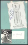 SOUTH AFRICAN CRICKETERS: A collection of autographed photographs, cuttings, cards, etc., the N - V album: Numerous examples including Bob Newson, Frank Nicholson, Norman Norton, Arthur Nourse, Eiulf Nipen, Sydney O'linn, Harold Owen-Smith, Joe Partridge, - 6