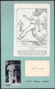 SOUTH AFRICAN CRICKETERS: A collection of autographed photographs, cuttings, cards, etc., the N - V album: Numerous examples including Bob Newson, Frank Nicholson, Norman Norton, Arthur Nourse, Eiulf Nipen, Sydney O'linn, Harold Owen-Smith, Joe Partridge, - 11