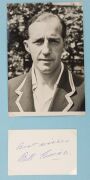 ENGLISH & AUSTRALIAN CRICKETERS: A collection of autographed photographs, cuttings, cards, etc., in an album, including Len Hutton, Denis Compton, John Murray, Norman Yardley, Bill Edrich, Geoff Boycott, Fred Trueman, Jack Iverson, Ray Lindwall, John Glee - 5