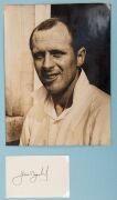 ENGLISH & AUSTRALIAN CRICKETERS: A collection of autographed photographs, cuttings, cards, etc., in an album, including Len Hutton, Denis Compton, John Murray, Norman Yardley, Bill Edrich, Geoff Boycott, Fred Trueman, Jack Iverson, Ray Lindwall, John Glee - 6