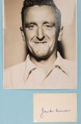 ENGLISH & AUSTRALIAN CRICKETERS: A collection of autographed photographs, cuttings, cards, etc., in an album, including Len Hutton, Denis Compton, John Murray, Norman Yardley, Bill Edrich, Geoff Boycott, Fred Trueman, Jack Iverson, Ray Lindwall, John Glee - 8