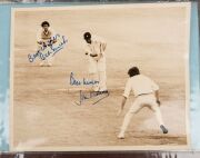 ENGLISH & AUSTRALIAN CRICKETERS: A collection of autographed photographs, cuttings, cards, etc., in an album, including Len Hutton, Denis Compton, John Murray, Norman Yardley, Bill Edrich, Geoff Boycott, Fred Trueman, Jack Iverson, Ray Lindwall, John Glee - 15