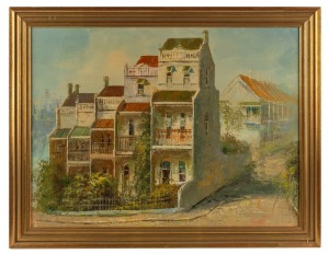 Two oil paintings of old buildings by&nbsp;ERNEST BEAUMONT and PETER OGLE, both signed, the larger 53 x 68cm overall