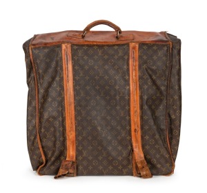 LOUIS VUITTON vintage garment&nbsp;folding travel case, mid 20th century, ​​​​​​​58cm high when folded