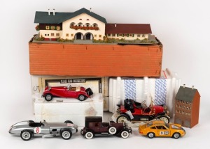 Die cast model cars and model train accessories including Tadco power units, Burago and others, (qty)