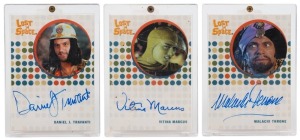 LOST IN SPACE SIGNED TRADING CARDS: Twenty-six signed and slabbed cards from the 2005 Rittenhouse Archives release series, including signatures from Billy Mumy, Angela Cartwright, Don Matheson, June Lockhart, Mark Goddard, Marta Kristen, as well as double