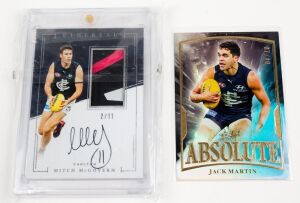 2024 Select Absolute Black Card for Jack Martin (ABS3 #7/40), together with one signed 2023 Ethereal Autograph Card for Mitch McGovern (#2/11). (2 items)