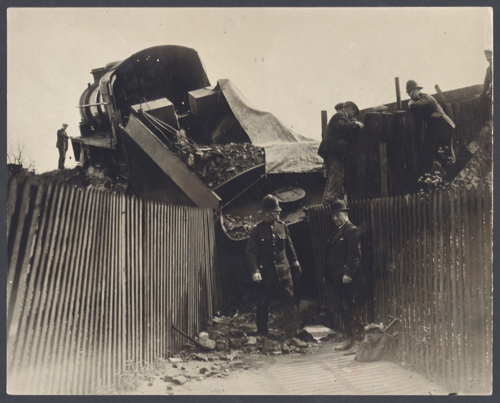 RAILWAY DISASTERS: Seven 1930s press agency photographs showing ...