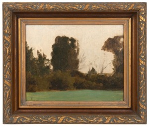 CARL HAMPEL (1887-1942), Morning Light, oil on board, signed lower left "Hampel", signed and titled verso, 19 x 24cm, 30 x 36cm overall.