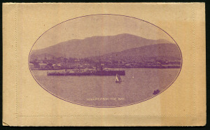 Letter Cards: 1911 KGV 1d + 1d Full-Face Reply Lettercard, zig-zag rouletted, "Hobart from the Bay" and "Viaduct near Adelaide, S.A.", unused.