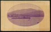 Letter Cards: 1911 KGV 1d + 1d Full-Face Reply Lettercard, zig-zag rouletted,&nbsp;"Hobart from the Bay" and "Viaduct near Adelaide, S.A.", unused.&nbsp;&nbsp;