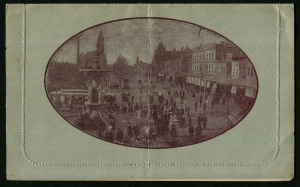 Letter Cards: 1914-18 (BW:LC18/96) 1d KGV Sideface perf.12½ Die 1 in deep brown on Grey Surfaced card with Off-White/Cream interior, "Pall Mall, Bendigo", central fold from being posted under cover, unused.