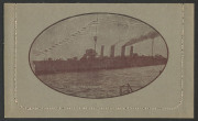 Letter Cards: 1914-18 Military Views (BW:LC25/M3B) 1d KGV Sideface Design Perf.12&frac12;, in sepia & red-brown, on Grey&nbsp;Card, pink interior, "H.M.A.S. Melbourne" minor aging, fine unused.