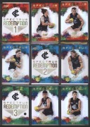 2022 SELECT SPECTRUM CARLTON REDEMPTION SET: Complete set of ten limited-edition cards, together with their respective redemption cards. (15 cards)