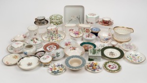 Assorted porcelain and enamel trinket boxes, miniature porcelain vases, dishes, jugs etc., assorted makers and vintages, (qty)