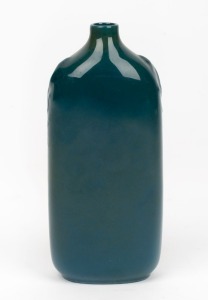 ROYAL DOULTON "Titanium" miniature porcelain vase with embossed decoration to the shoulders, early 20th century, black factory mark to base, 12cm high