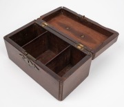 A Georgian&nbsp;tea caddy&nbsp;made from solid Cuban&nbsp;mahogany, circa 1760, (canisters have been removed), 14cm high, 27cm wide, 15cm deep - 2