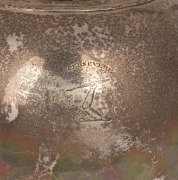 An antique English sterling silver spirit kettle with ivory handle and finial, 19th century, 29cm high, 1260 grams total including handle and finial - 2