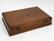 Viner & Hall silver plated cutlery in walnut canteen, early 20th century, (qty), 46cm wide - 3