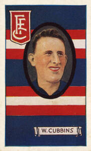 1933 Allens "League Footballers" (Striped Colours), almost complete set [142/144] . Mainly G/VG.