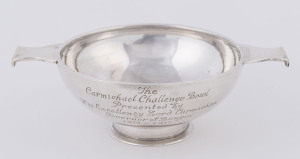 ROYAL CALCUTTA GOLF CLUB: "The Carmichael Challenge Bowl, Presented by His Excellency Lord Carmichael, Governor of Bengal 1912 - 1917 ; Winner 1966 : K.C. Warner : 3 & 1"; sterling silver 140gms.