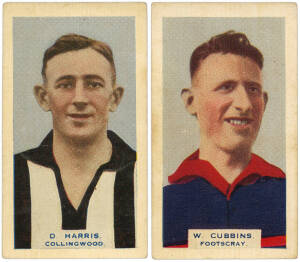 1933 Godfrey Phillips "Victorian Footballers - A Series of 50", complete set [50]. Fair/VG.