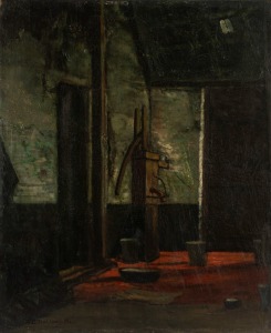 ALBERTUS GERHARD HULSHOFF (1883-1957), (untitled interior scene), oil on canvas, signed lower left with artist's details verso, 62 x 51.5cm