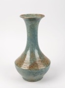 A Dutch&nbsp;pottery vase with duck egg glaze, signed "Tegelen, G.I.T.", ​​​​​​​32cm high