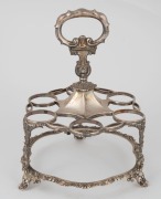 A Georgian sterling silver six bottle cruet stand, by Joseph Angell of London, circa 1834, 23cm high, 19cm wide, 454 grams - 2