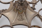 A Georgian sterling silver six bottle cruet stand, by Joseph Angell of London, circa 1834, 23cm high, 19cm wide, 454 grams - 3
