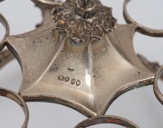 A Georgian sterling silver six bottle cruet stand, by Joseph Angell of London, circa 1834, 23cm high, 19cm wide, 454 grams - 4
