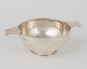 HAMILTON & CO. of Calcutta, Indian quaich silver bowl, first half of the 20th century, 5.5cm high, 16.5cm wide, 178 grams