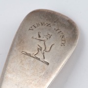 Two fine quality Georgian sterling silver basting spoons, early 19th century, ​​​​​​​30.5cm and 31cm long, 206 grams total - 2
