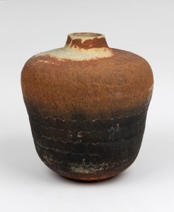 An Australian studio pottery vase, triangular monogram mark to base, 34cm high