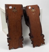 A pair of antique Australian carved cedar architectural corbels, 19th century, 40cm high - 2