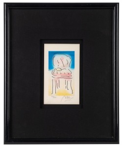 PETER MAX, Old Chair, coloured lithograph, 147/280, signed lower right, with impression stamp "Peter Max 1981 New York", 17.5cm x 10.5cm, 41 x 34cm overall.