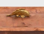 A vintage copper and brass fish kettle with liner, 20th century, ​​​​​​​55cm wide - 2