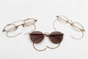Three pairs of antique and vintage spectacles, 19th/20th century