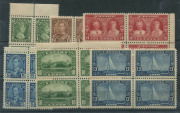 CANADA: 1935 (SG.335-340) King George V Silver Jubilee set in superb MUH blks.4. (24).