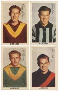 1950 Kornies "Victorian Footballers" (A New Set of 64), part set [38/64]. G/VG.